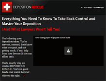 Tablet Screenshot of depositionrescue.com